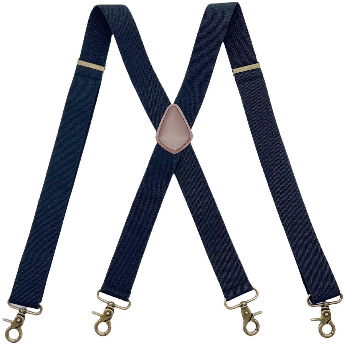 Claoner Verstelbare riem - X-type - Universeel voor dames en heren - 3.5x120cm - Bronskleur - Zwart