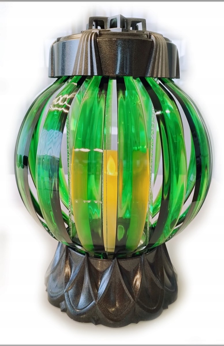LED-lantaarnkaars zilver 26 cm - Elegante kerstdecoratie