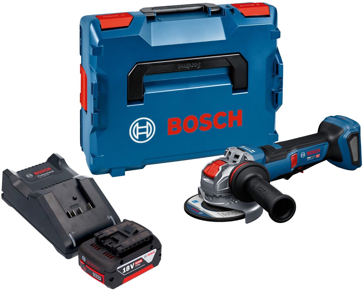 Bosch GWX 18V-11 PS accu haakse slijper 18 V 125 mm + L-Boxx ( 06019N4400 ) - zonder accu, zonder oplader