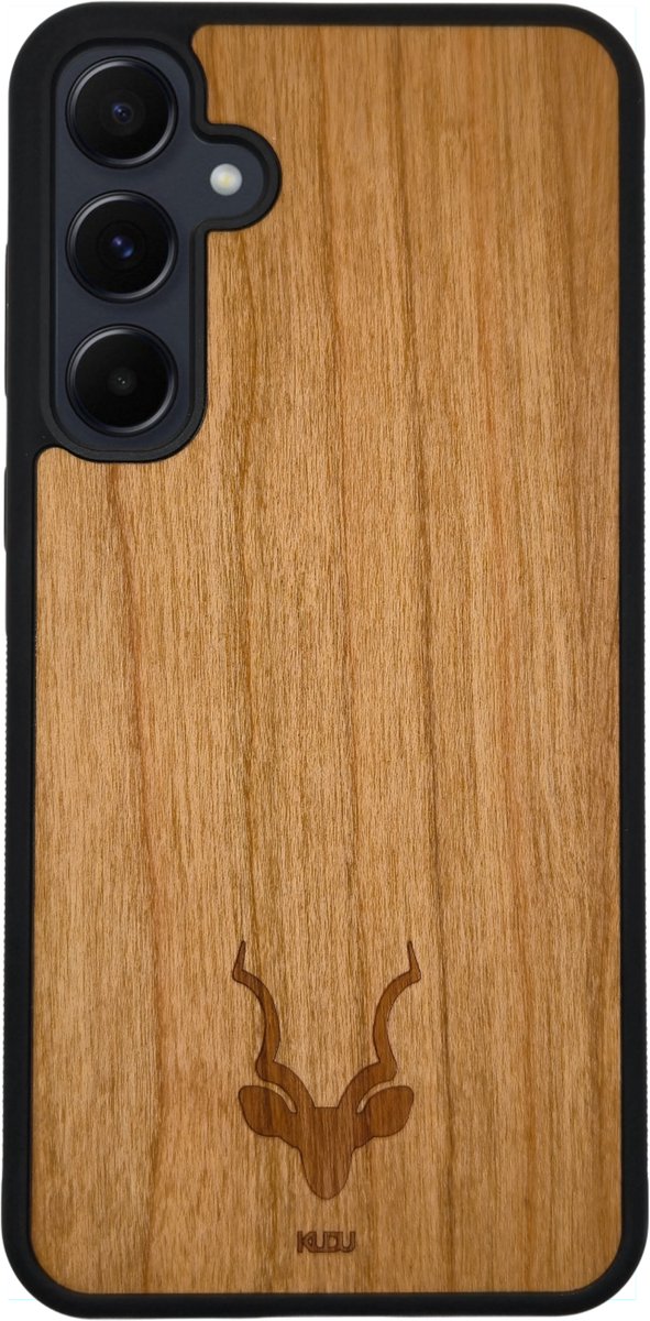 KuduStore Samsung Galaxy A57 telefoonhoesje - Houten hoesje - Kersen
