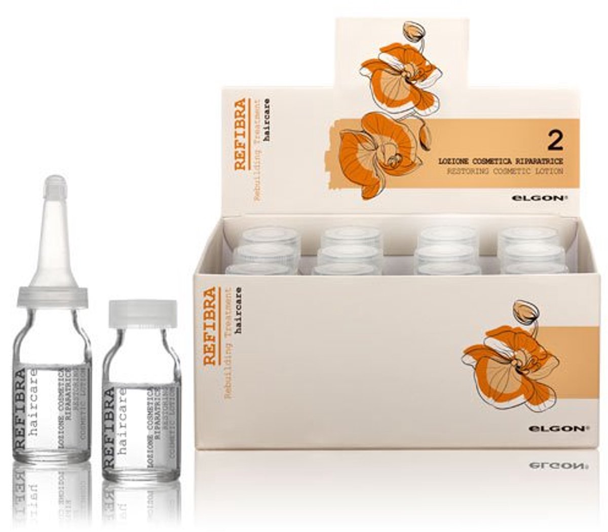 Elgon Rebuilding Treatment Herstellende Cosmetische Lotion - Haarserum Ampullen - 10 ml x12 - Intensief Herstellend - Met Keratine En Aminozuren - Voor Beschadigd En Verzwakt Haar