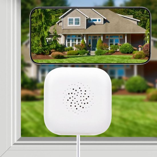 Raamcamera Beveiliging - Domecamera Binnen - Huisbewaking - Snelle Installatie Zonder Boren - 3MP Super HD - Wit van RaamCamera — afbeelding 2