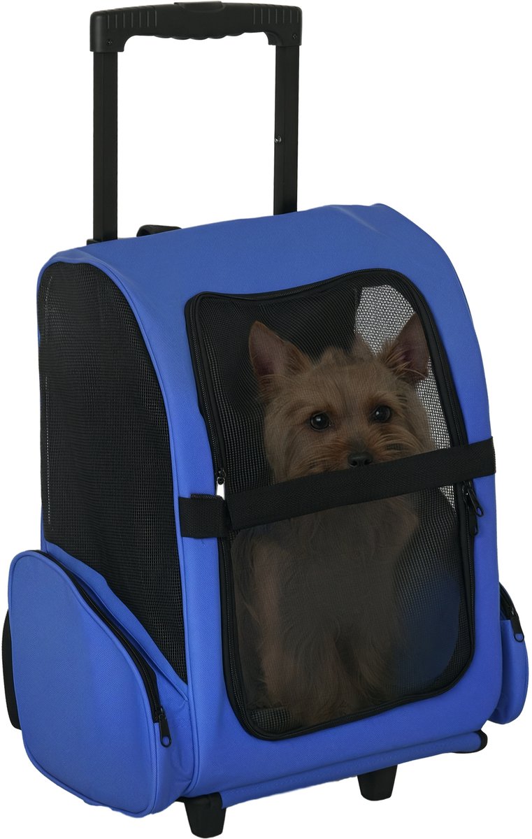 PawHut Draagtas voor Huisdieren - Stoffen - 42x25x55cm - Blauw