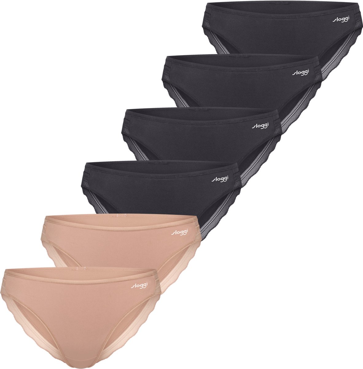 sloggi Dames taille pants 6 pack Go Blush