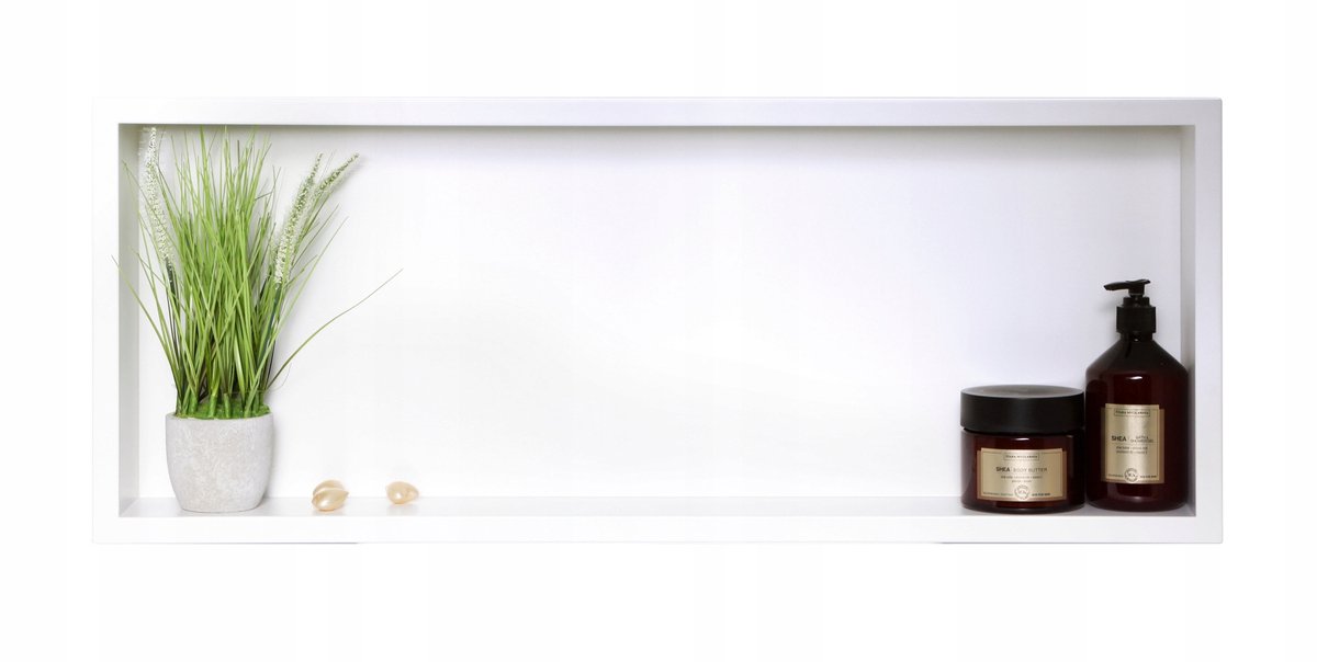 Balneo Wall-Box One Wandrek 90x30x10cm Wit Roestvrij Staal