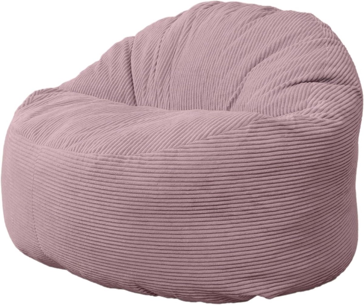 Zitzak Corduroy - Grote Bean Bag - Ontspannen Zitten - Optimale Ondersteuning - 100 cm Diameter - Lila Paars