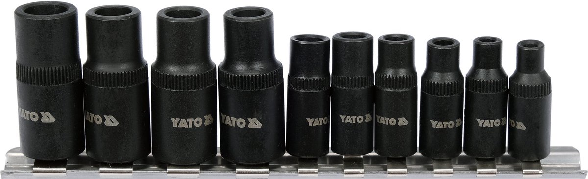 Yato YT-29280 - Adapterset voor Tappen - Magnetische Opname - 1/4", 3/8" - CrV Staal