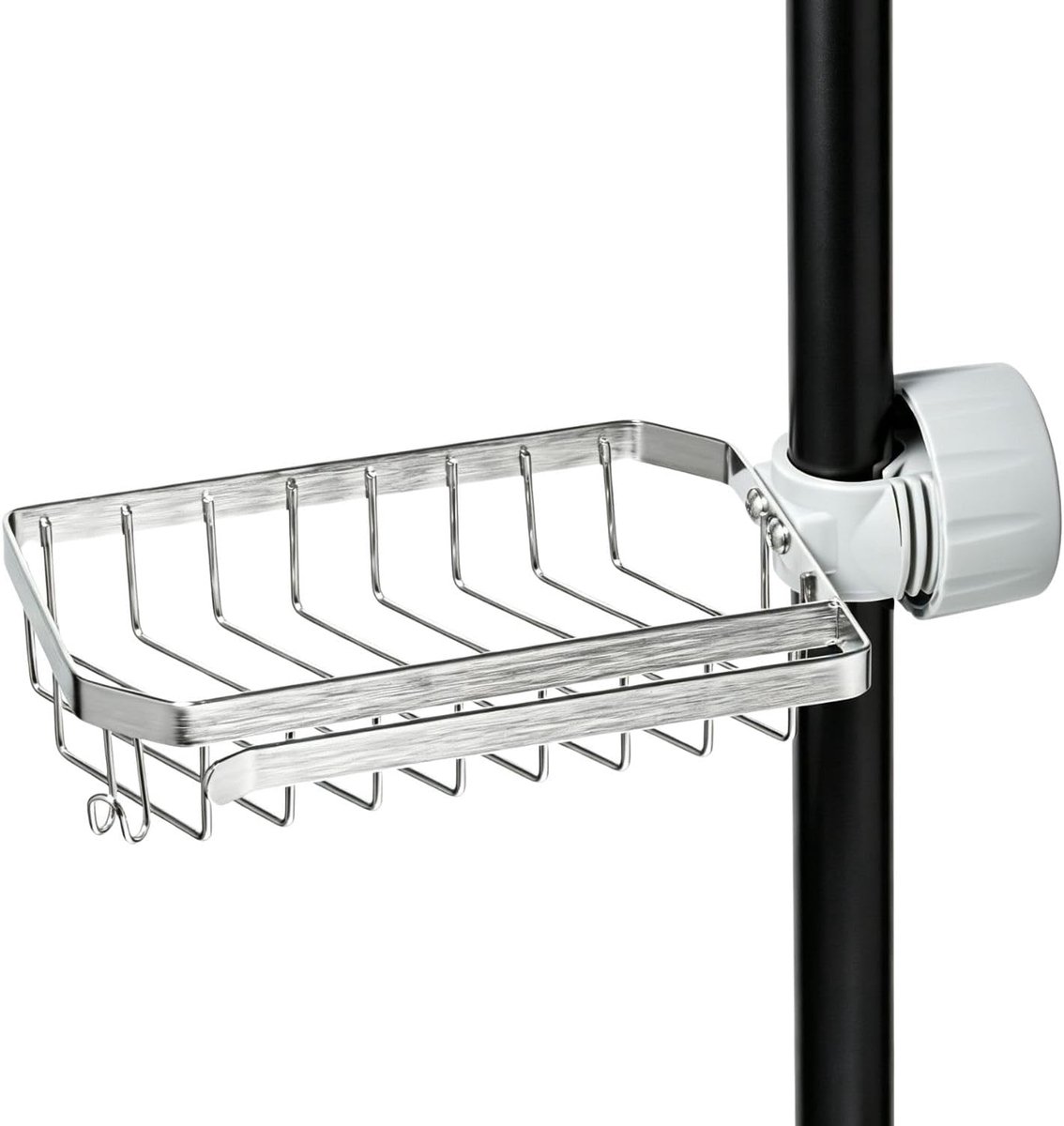 doucherek voor stang (22-32 mm) | Tool-vrije klembeugel, extra handdoekstang, verstelbaar, corrosiebestendig