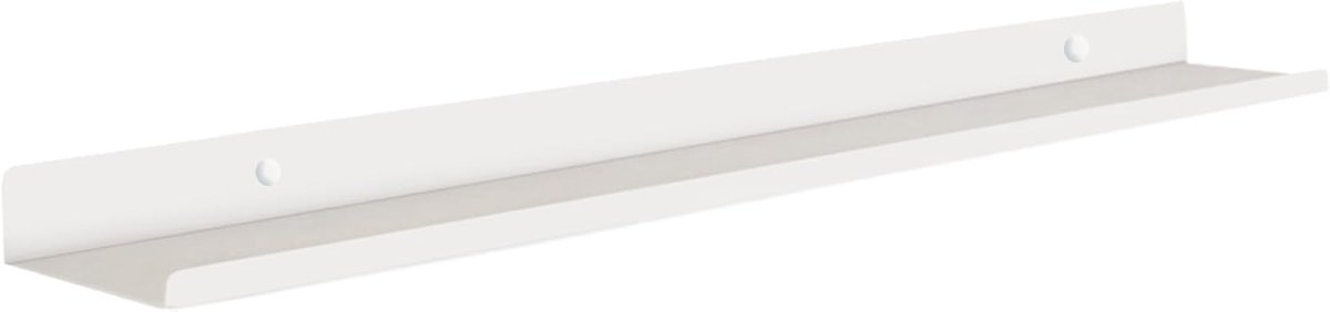 Zwevende Plank Wit 110 cm | Metalen Planken voor Foto, Richel en Fotoweergave | Zwevende Planken voor Slaapkamer, Keuken en Badkamer Opslag | Muurplank