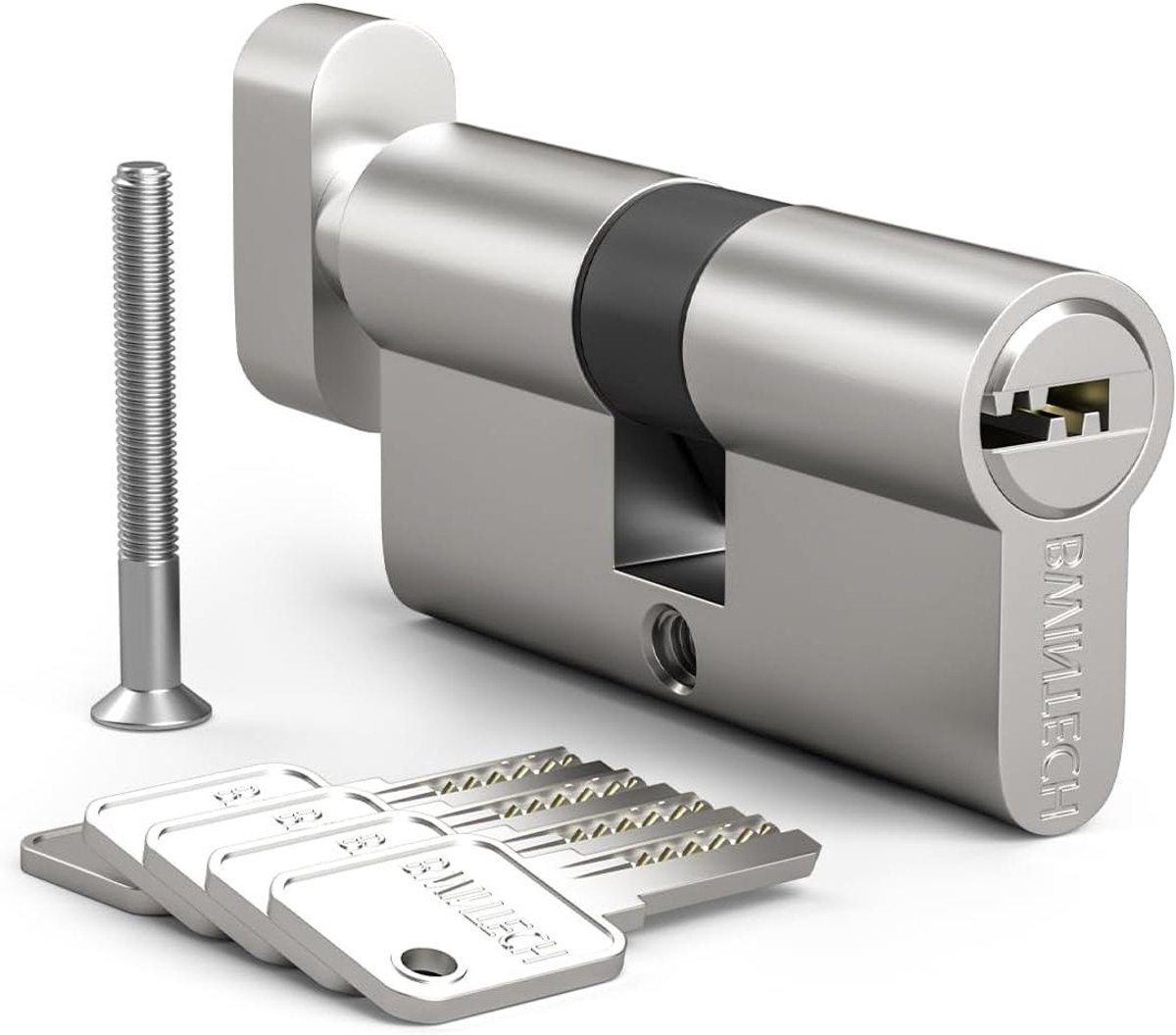 Slotcilinder Euro Profiel - Deurslot Cilinder - Huis Beveiligen - Anti-picking Anti-boren - 60mm - Satijn Nikkel