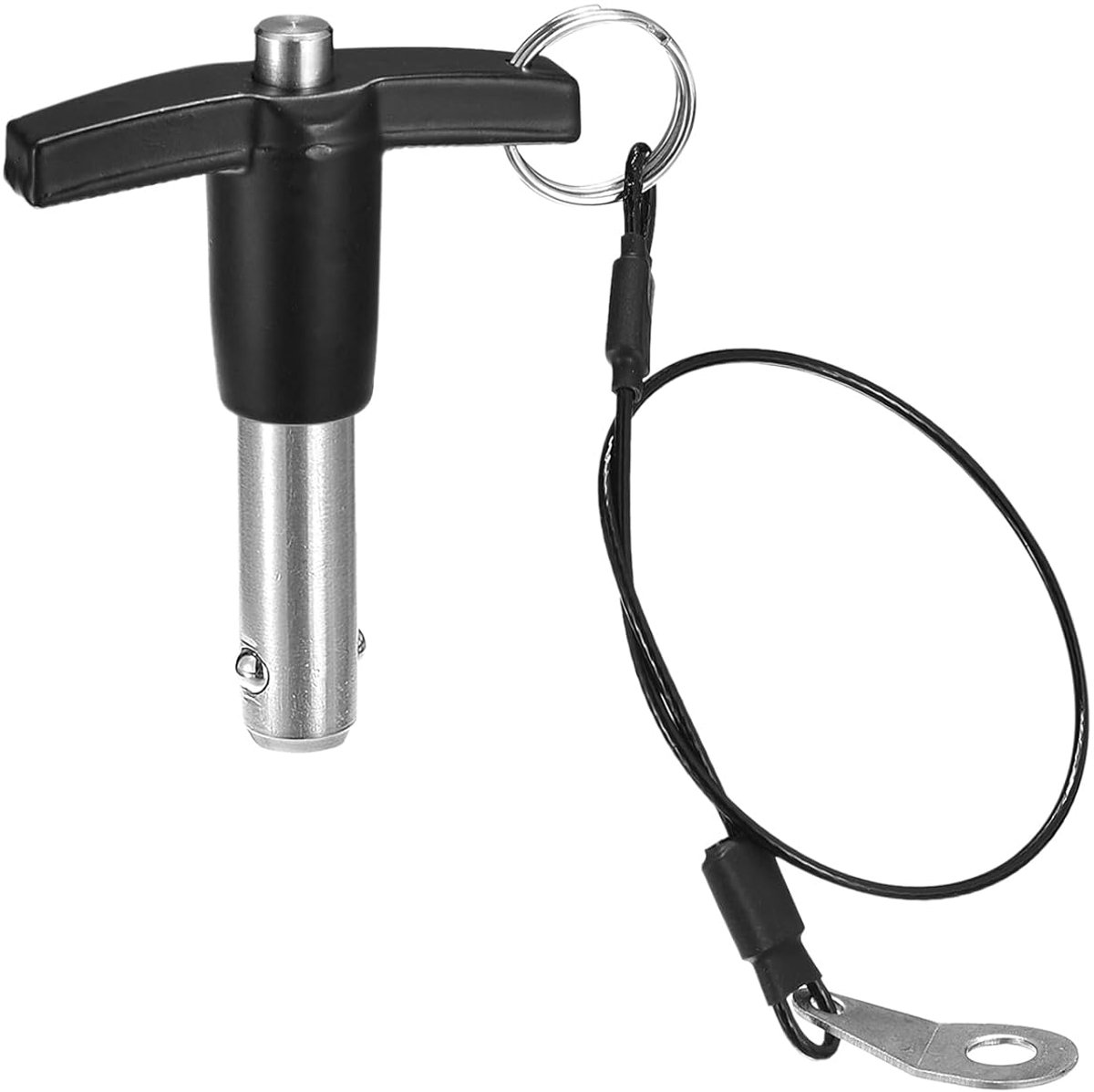 T-greep blokkeerstiften, 15/32" bouten diameter 65/32" gebruik lengte roestvrij staal snelsluiting vrijgave pen met kabelkoord (12mm-20mm)