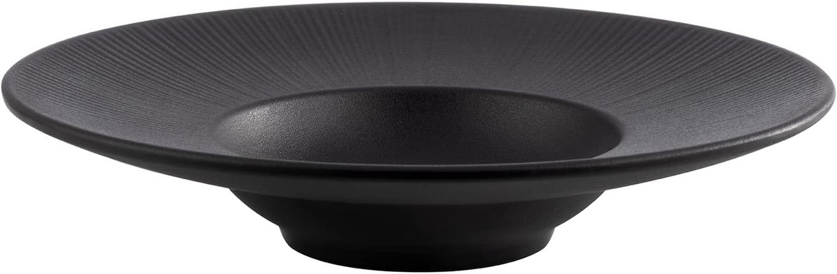 85098 Melamine bord NERO, serveerbord voor veel gerechten, Ø 29 cm