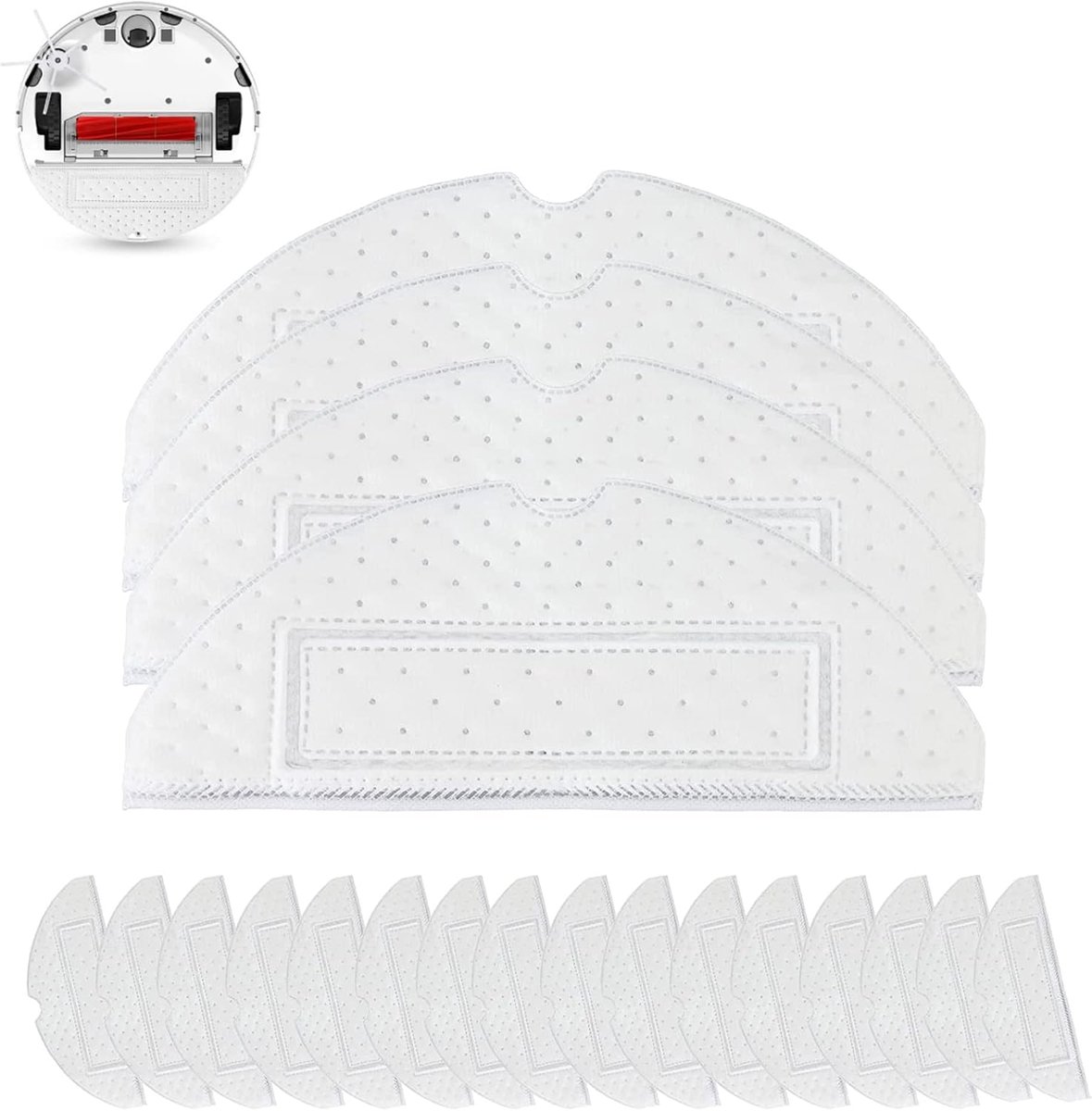 20 vervangende dweilpads - Geschikt voor Roborock S7, T7S en T7Splus accessoires - Microvezelpads