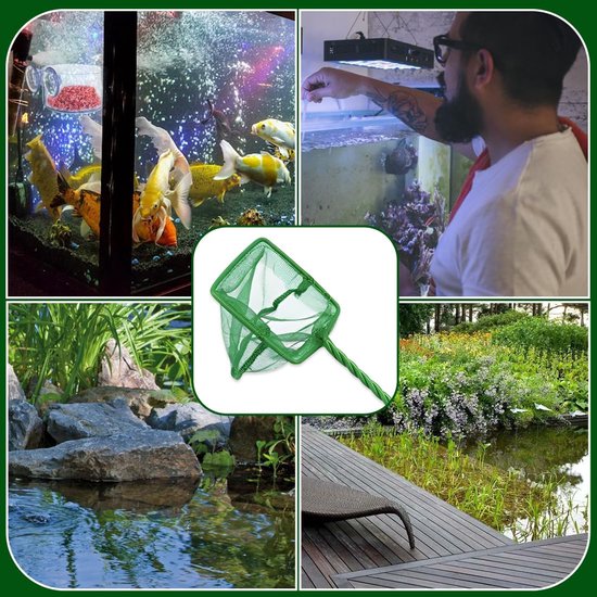 2 stuks visnetten, fijn net, klein aquariumnet met kunststof handvat, voor kleine vissen en garnalen, aquarium — afbeelding 4