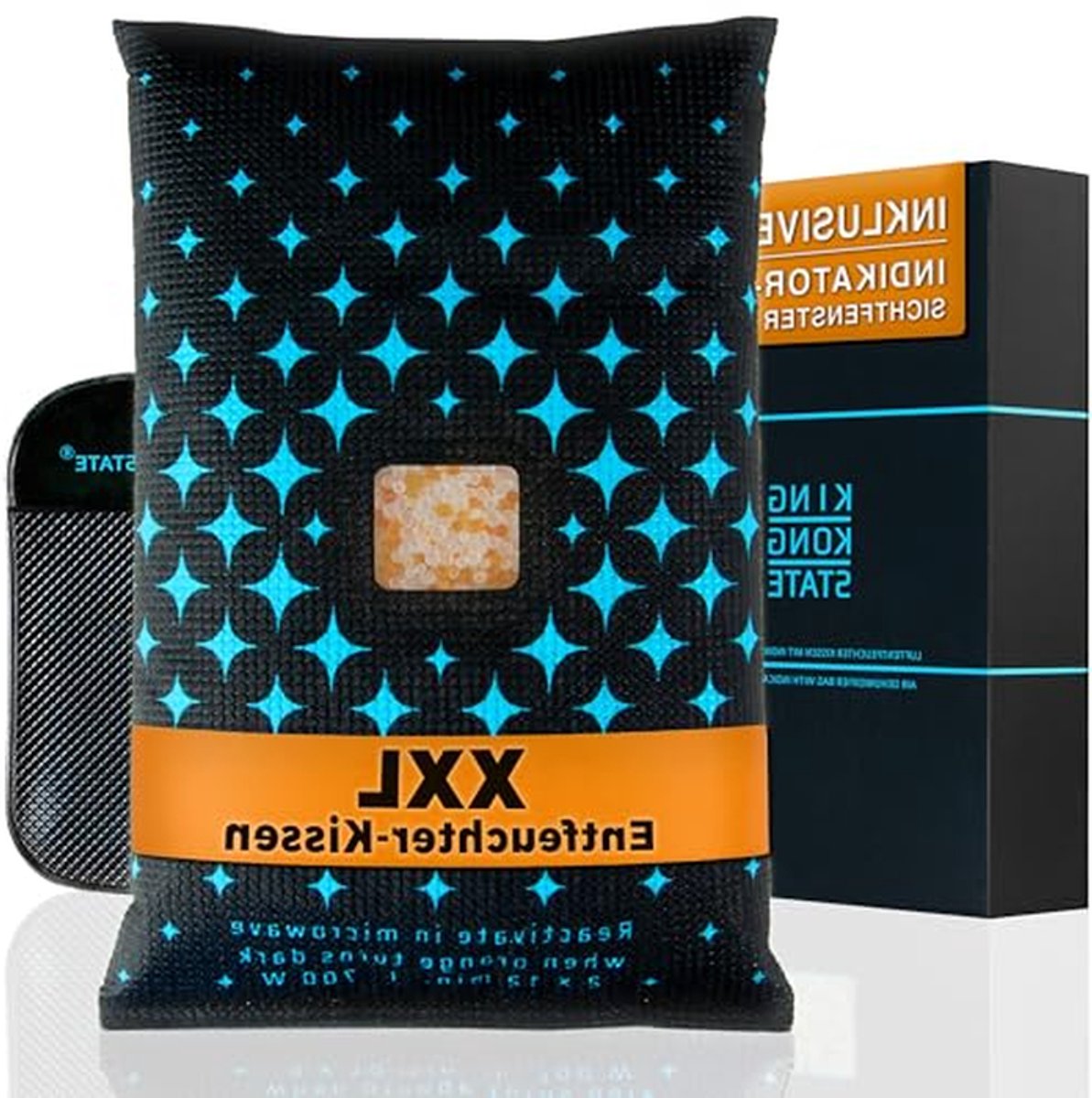 Luchtontvochtigingskussen - Vochtverwijderaar Auto - Condens Vrij Houden - Herbruikbaar met Indicator - 12 kg - Zwart