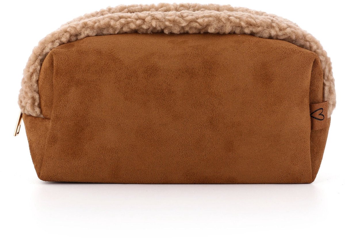 Sunset Fashion Make-up tas Teddy khaki 20x12cm