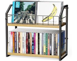 ZRNS® CD-Rek - DVD-Kast - Opbergkast LP en Vinyl - Industrieel - 2 Lagen