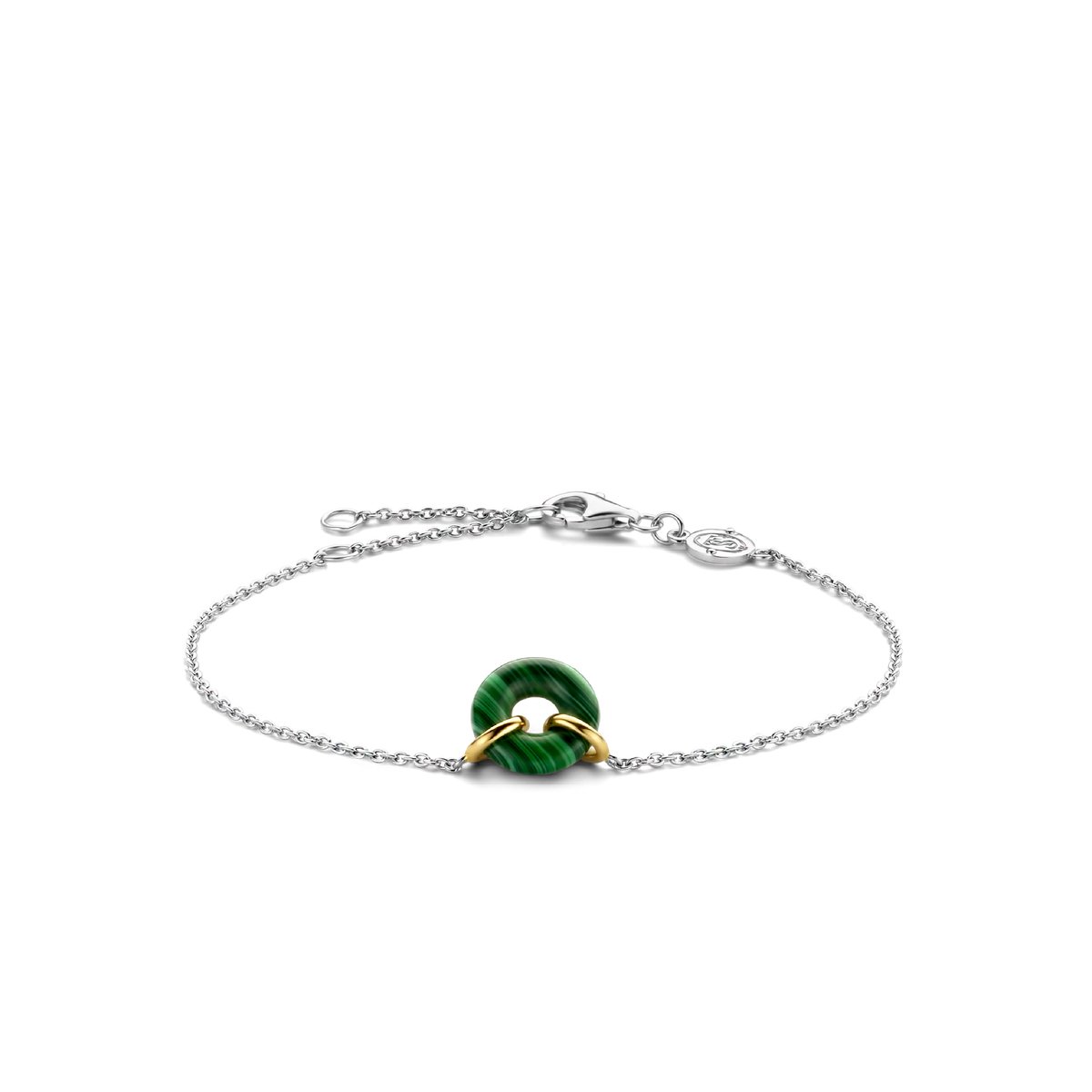 TI SENTO Dames Armband - 925 zilver - Malachiet - 2968MA