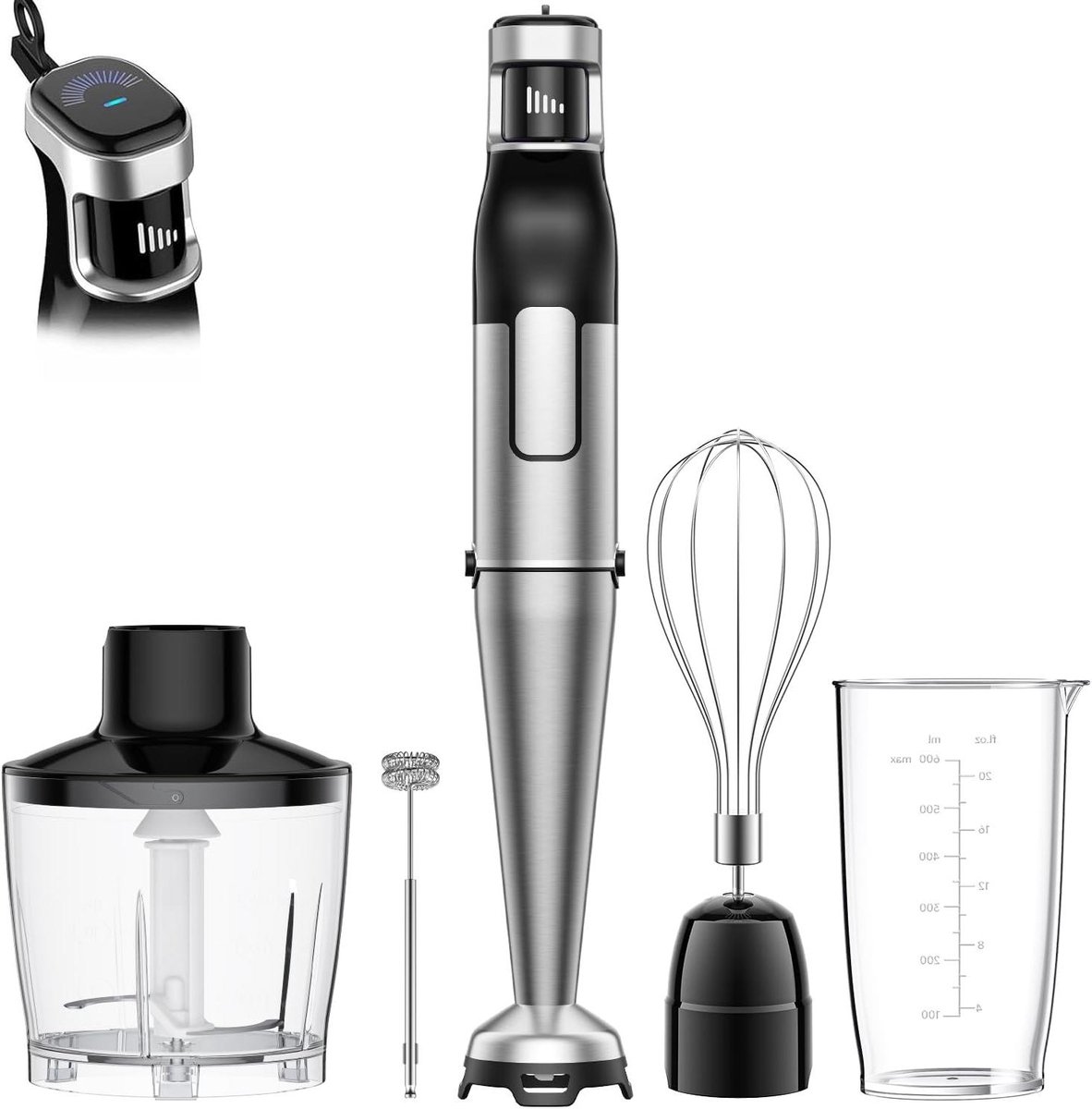 Handmixer Set - Keukenmachine - Maaltijden Bereiden - 5-in-1 Functionaliteit - 1100 Watt - Zwart