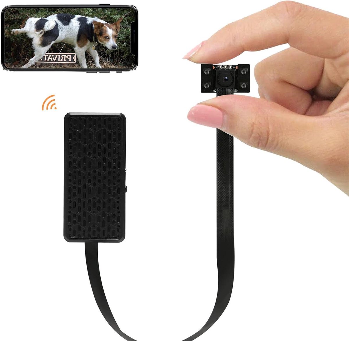 Mini Camera - Beveiligingscamera Compact - Huis Bewaken - Onopvallend Ontwerp - 4K Resolutie - Zwart
