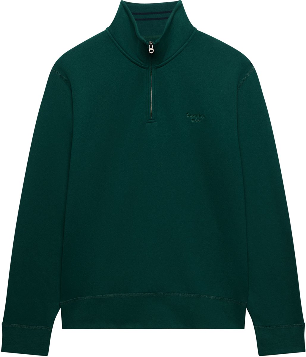 Essential Serif Logo Half Zip Sweatshirt Groen