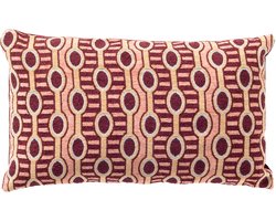 Dutch Decor LIRO - sierkussen 30x50 cm - chenille - Maroon B