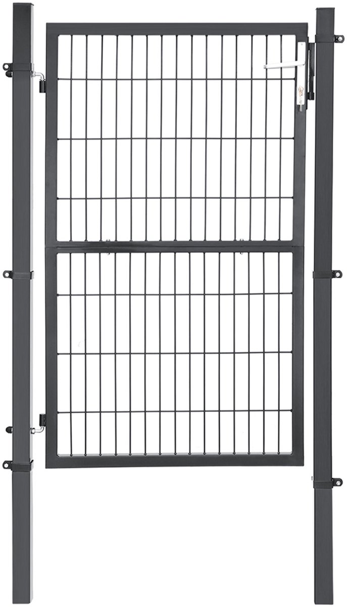 Tuinpoort van gegalvaniseerd ijzer – Grijs