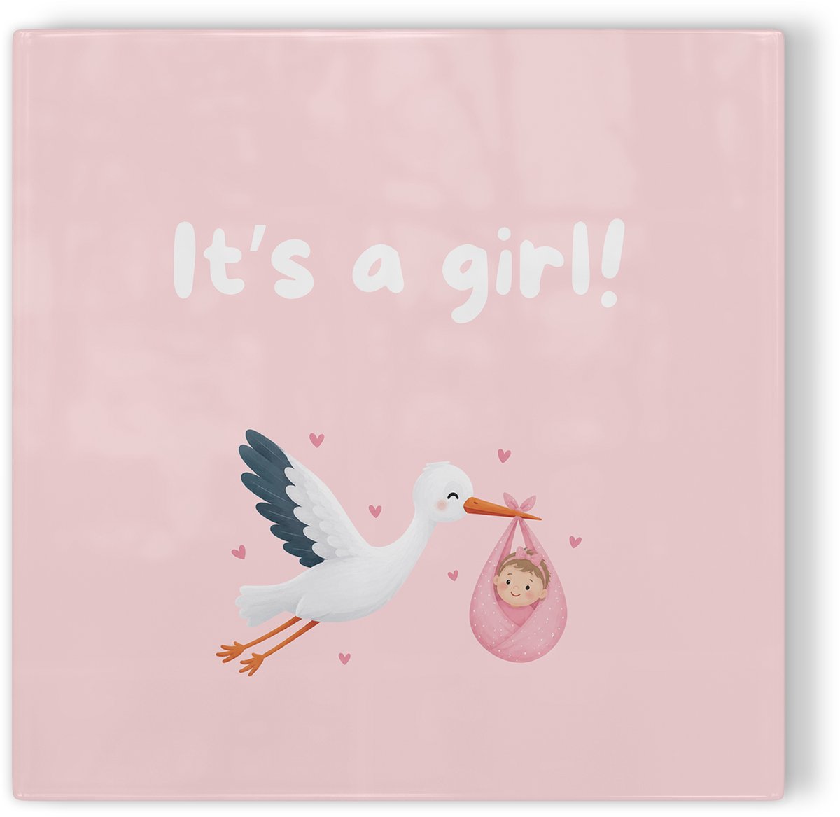 Tegeltje It's a girl - tegeltje geboorte - geboorte meisje - tegeltje met tekst