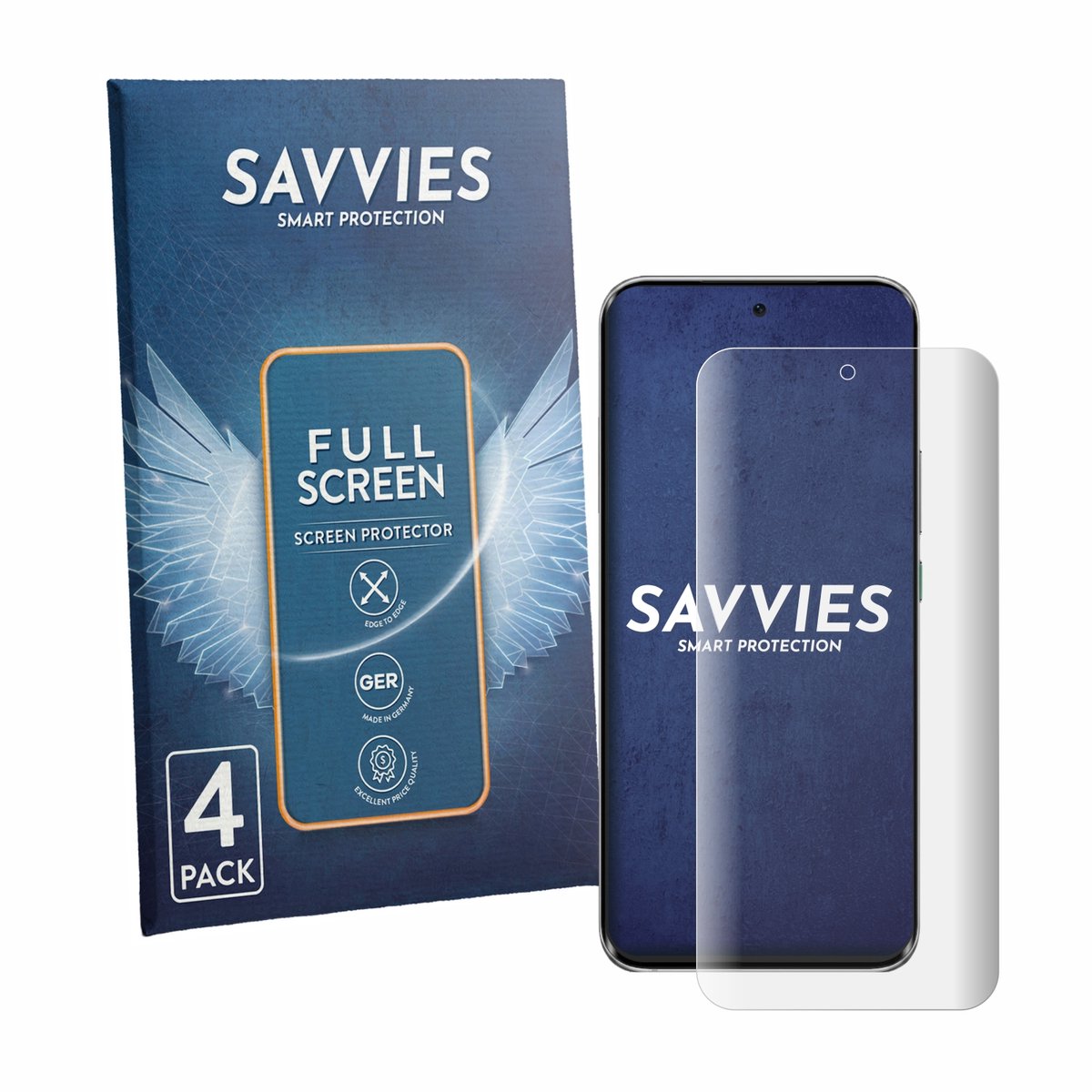 Savvies - Screenprotector voor Infinix HOT 60 Pro+ - Folie Beschermfolie transparant volledig dekking 4 Stuks