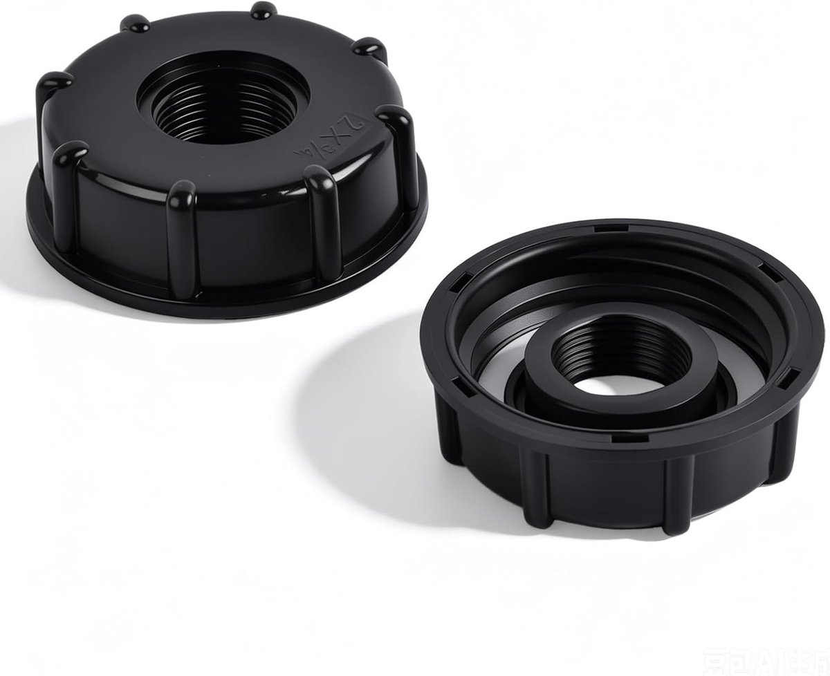 2 stuks IBC-adapter 3/4 inch binnendraad geschikt voor 1000 l watertank IBC kraan voor tankventiel IBC container accessoires IBC tankadapter dop s60 x 6 grove schroefdraad