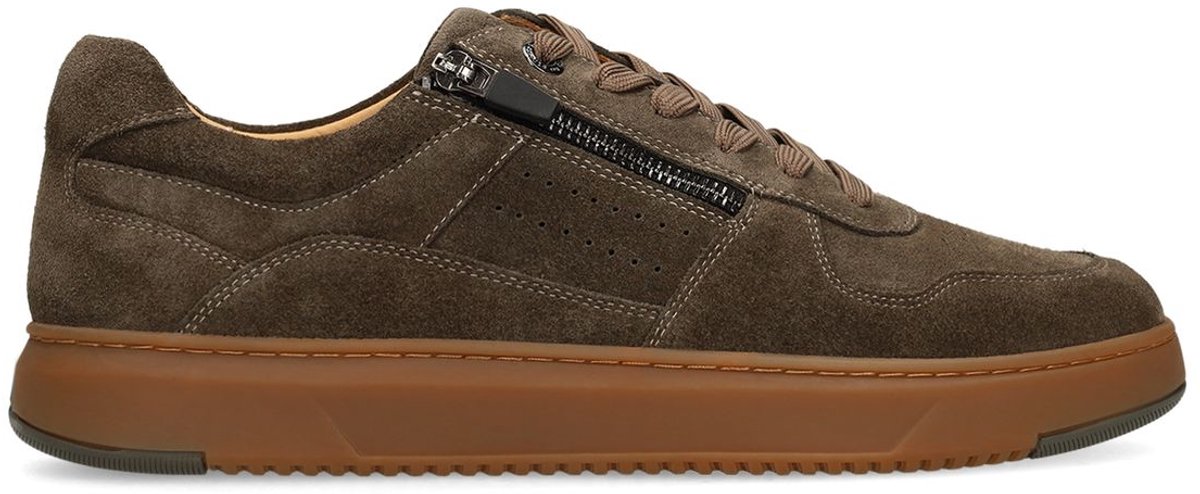 No Stress - Heren - Groene suède sneakers - Maat 45