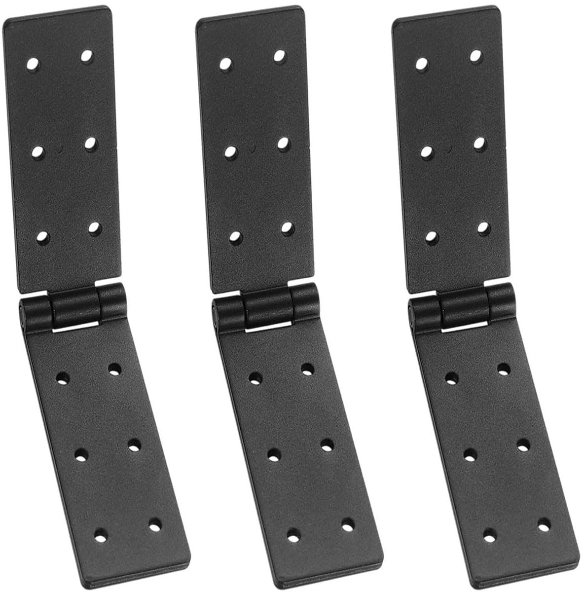 3 stuks zwarte scharnieren, deurscharnieren, kastscharnieren, 180 graden scharnieren, inklapbaar, heavy duty poortscharnieren, meubelscharnieren, meubelscharnieren, voor houten deur,
