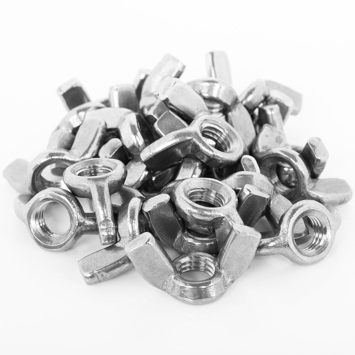 Vleugelmoeren M6 10 stuks vlindermoeren roestvrij staal A2 V2A metrische roestvrije hoogwaardige vleugelmoer Wing Nut (10 M6)