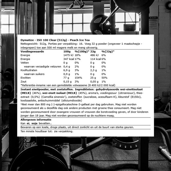 ISO-100 Clear - 512g - Peach Ice Tea — afbeelding 2