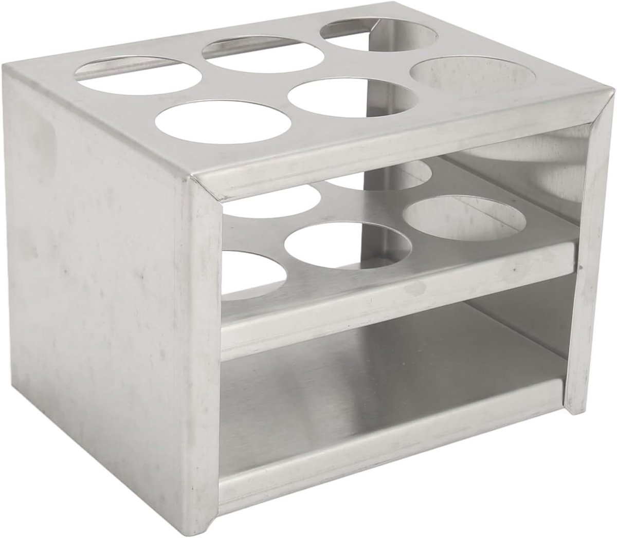 Multifunctioneel 3-laags Metalen Reageerbuisrek met 6 Gaten, Hoge Stabiliteit voor Onderwijs