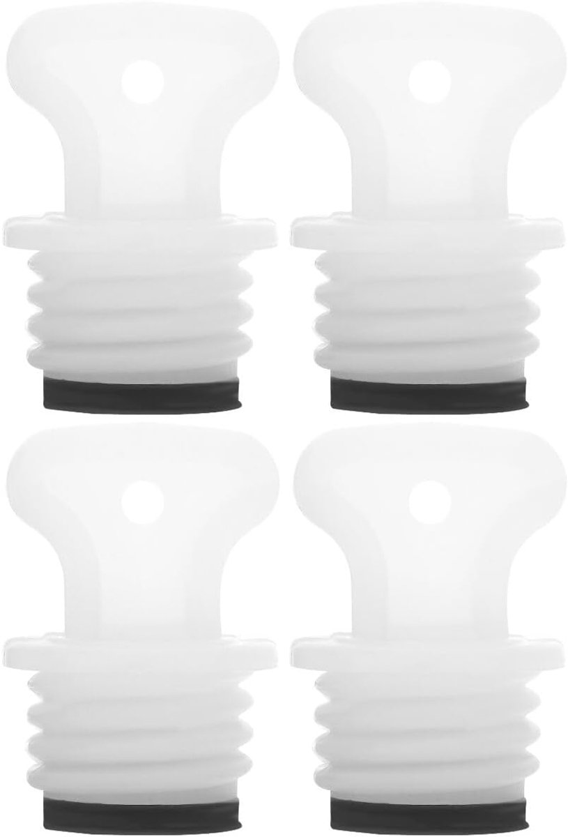 4-delige rubberen schroefdop voor warmwaterkruik: vervangende warmwaterkruik stop waterdichte rubberen stop afdichtdop - warmwaterkruik onderdeel