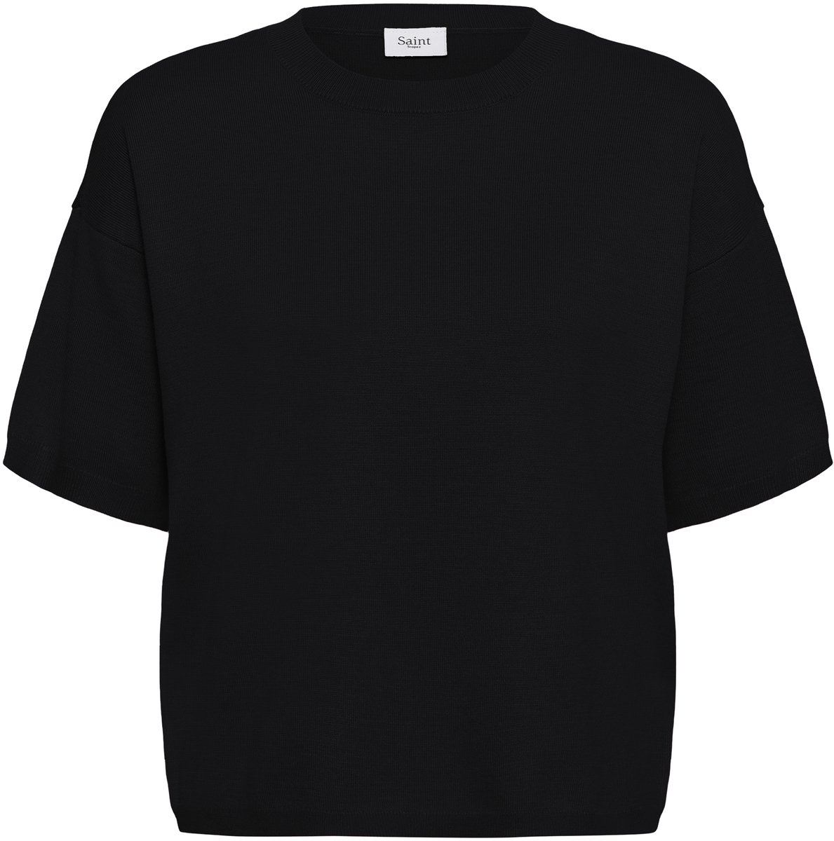 Saint Tropez MilaSZ Boxy SS Pullover Dames Trui - Black