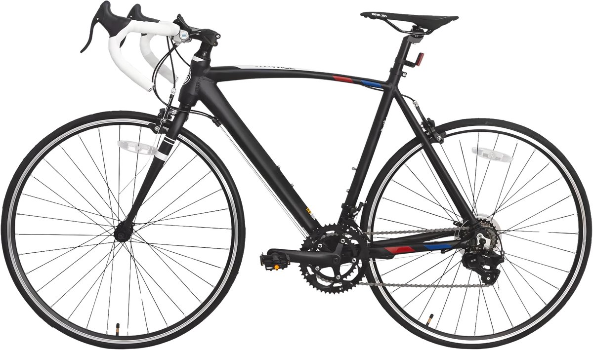 Racefiets – Voor dames en heren – 700 c, 14 versnellingen, lichtgewicht aluminium frame, stads- en racefiets – Black-S-14