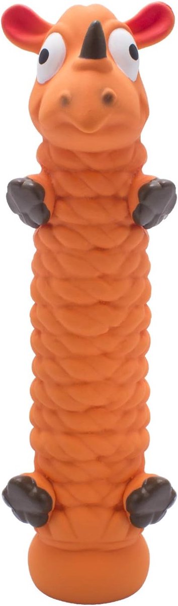 0069EU Piepend Hondenspeelgoed van Latex, Interactief Hondenspeelgoed, Oranje, 8 x 4.01 x 20.32 cm, 1 Stuk