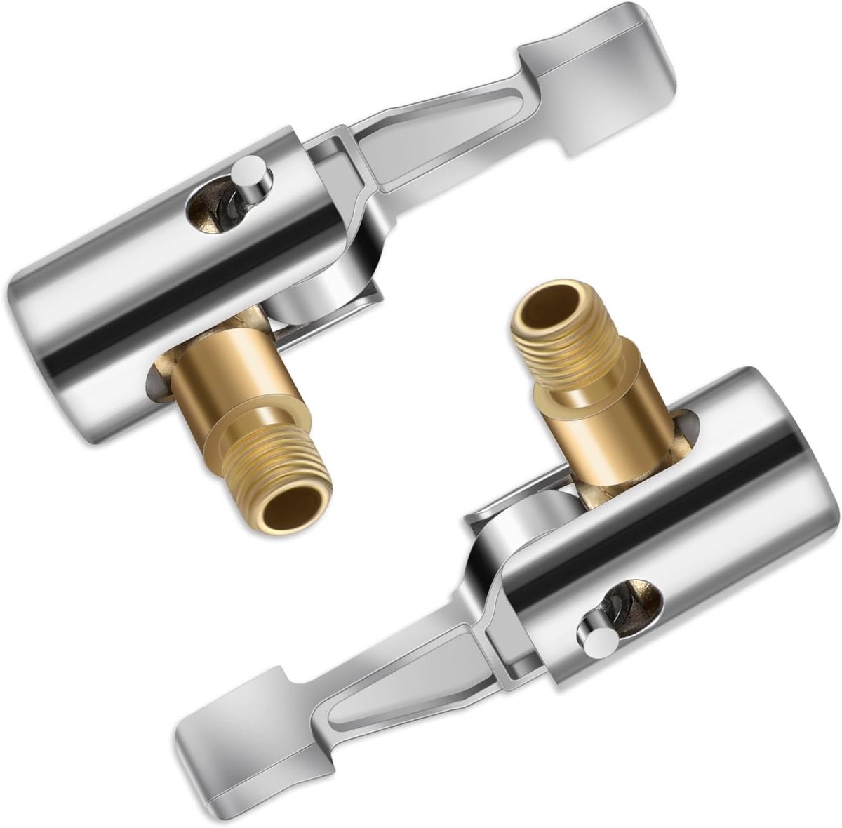 2 stuks autoventieladapter, 8 mm autoventiel, hendelstekker, autoluchtpompen, schroefdraadsproeiers, adapter, luchtpompen, clip, banden, Air Chucks, fietsventieladapters voor