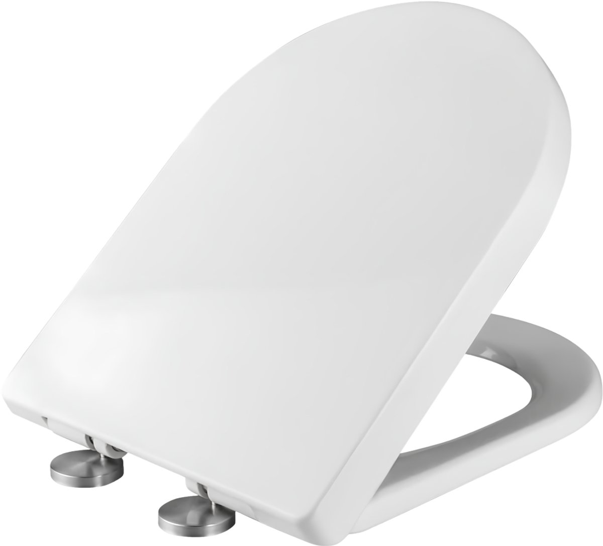 JCP® Wc Bril - Wc Bril Softclose - Toiletbril Met Deksel - Wit - 47cm x 37cm x 5cm