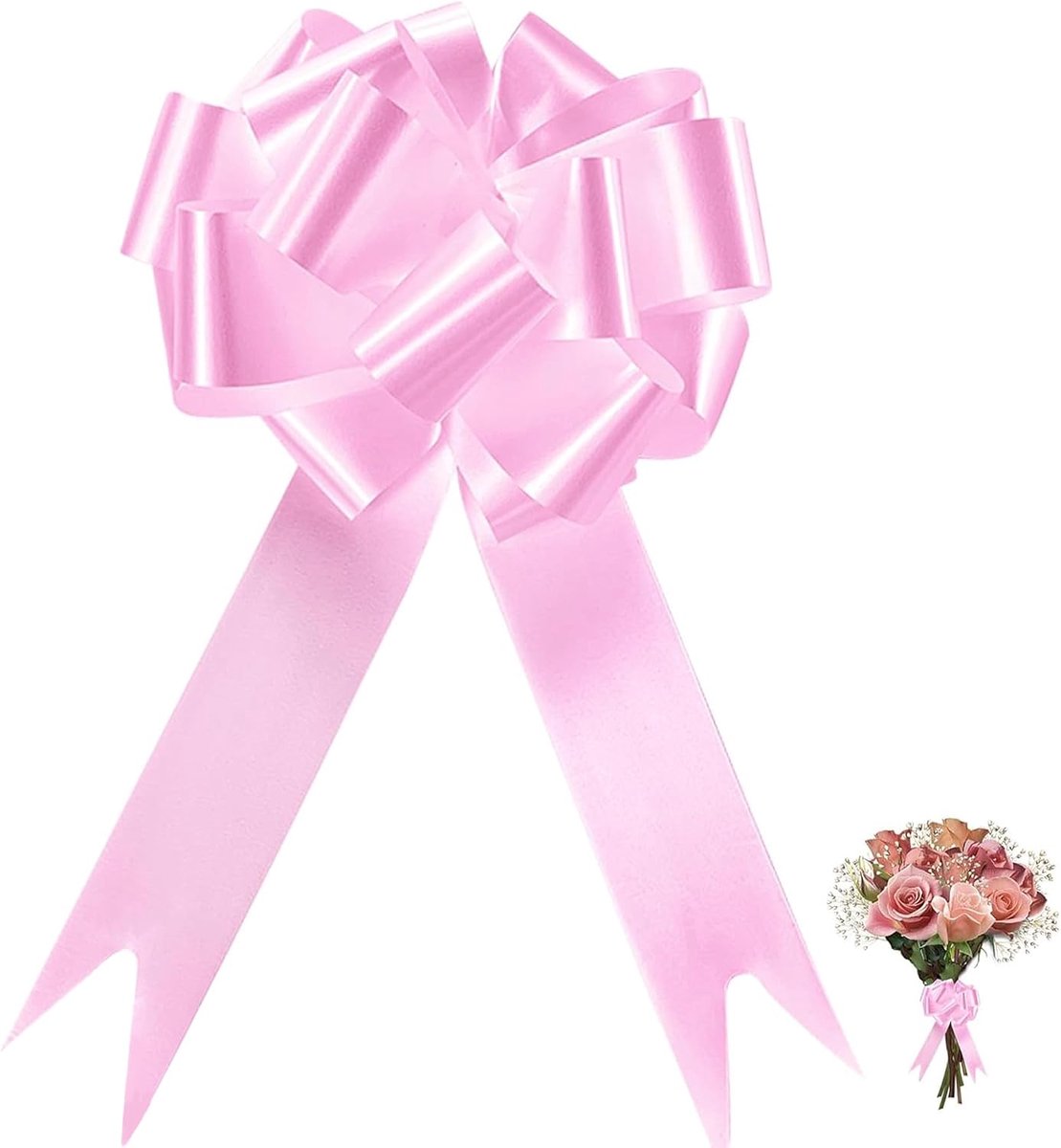 Strikken bruiloft, grote geschenkstrikken, strikken auto bruiloft, geschenkstrik, grote geschenkstrik (roze)