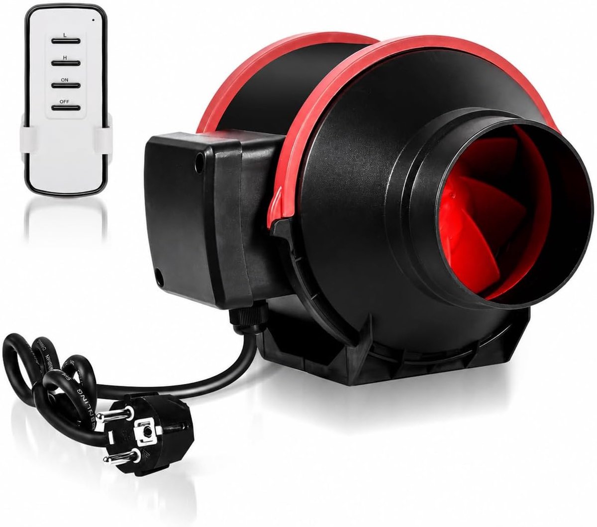 100 mm, buisventilator, 310 m³/uur afvoerventilator, inline kanaalventilator met afstandsbediening, 220 V, stille buisventilator, kanaalventilator voor badkamer, toilet, broeikas, keuken