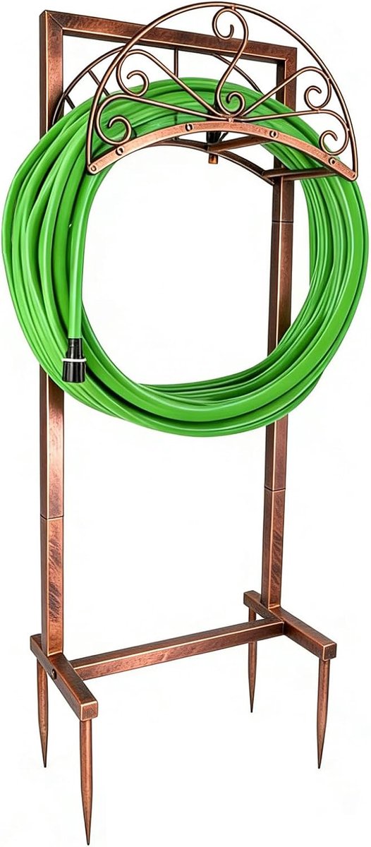 tuinslanghouder hanger, zware metalen waterslanghouder opbergrek, afneembaar waterslangopbergrek voor buiten, terras, gazon en tuin