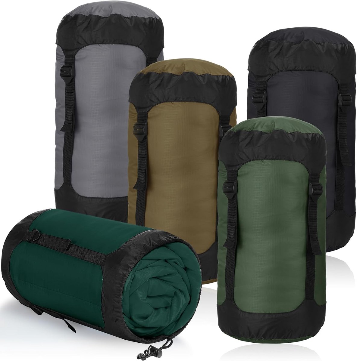 Compressiezakken voor wandelen, 20 l, waterdicht, campingslaapzak, compressietas, opbergtas voor outdoor, camping, bergbeklimmen