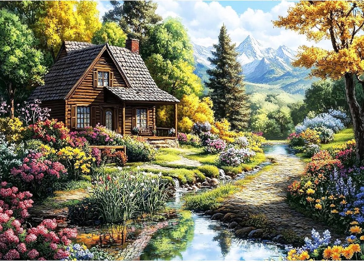 Bergdorf Diamond Painting Art Kits vleermuis voor volwassenen, pompoenhuis en landschap, glas, diamantschilderij met kristallen voor beginners, decoratie huis, 30 x 40 cm