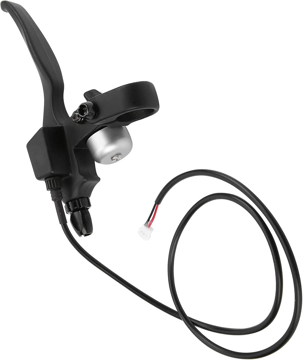 8.5" Elektrische Scooter Remhendel met Bel, Aluminium, Zwart