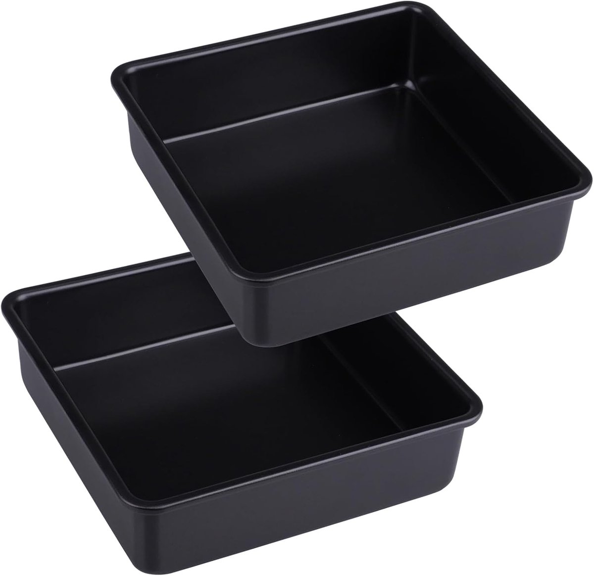 Set van 2 vierkante ovenschalen kleine vierkante ovenschaal ovenschaal oven brownie bakplaat anti-aanbaklaag, voor taarten, brownies, lasagne, braden
