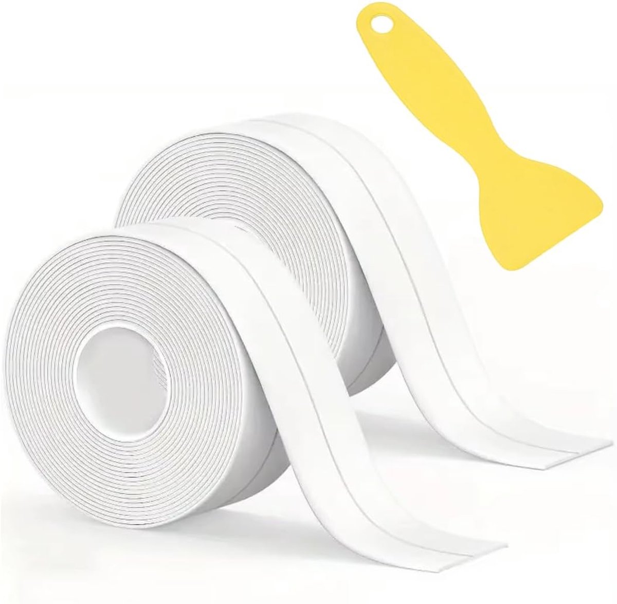 2 rollen afdichtingstape, zelfklevend, waterdicht, voor badkuip, waterdichte afdichtingstape, afdichtingsstrips voor badkuiprand, toilet, keuken, 2,2 cm x 3,2 m