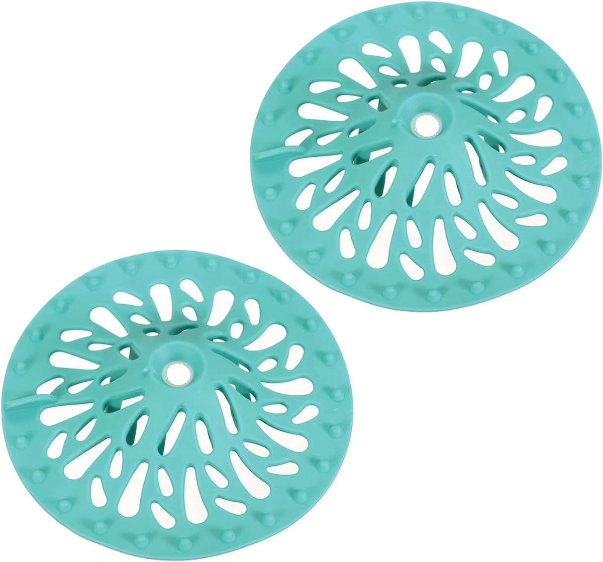 Haarvanger, 3,94 inch, siliconen haarspeld, douche, afvoer, deksel, bescherming voor badkamer, keuken, balkon, blauw, 2 stuks